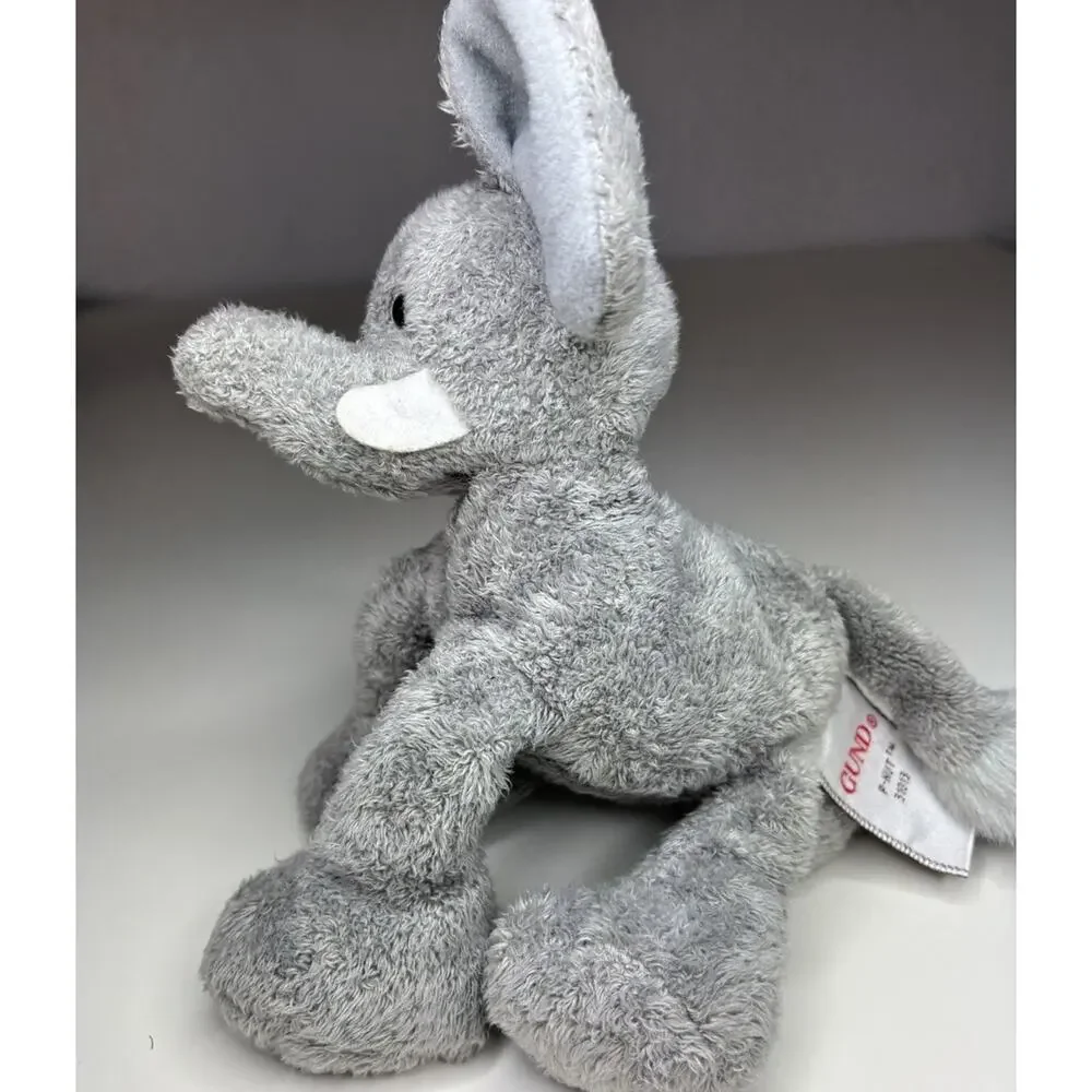 Vintage Gund P-Nut Elephant Plush 5” Gray Small Beanie Floppy Peanut #31013